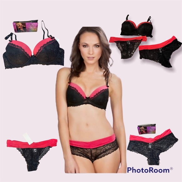 Underwire Demi Bra and Boy Short Set
